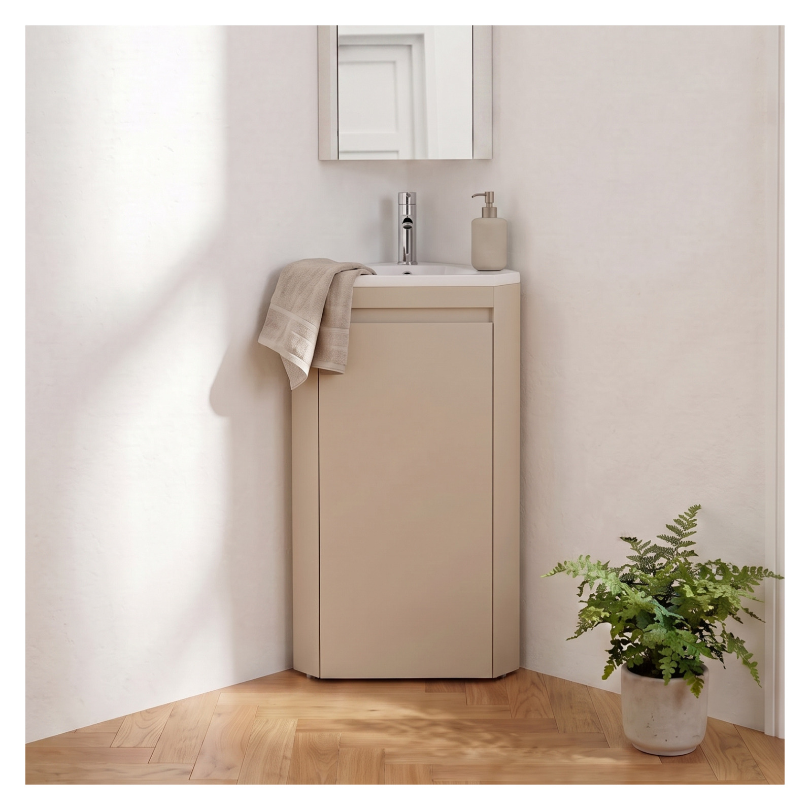 Ensemble Lave-mains D'Angle Sorrento Sur Pieds Avec Robinet