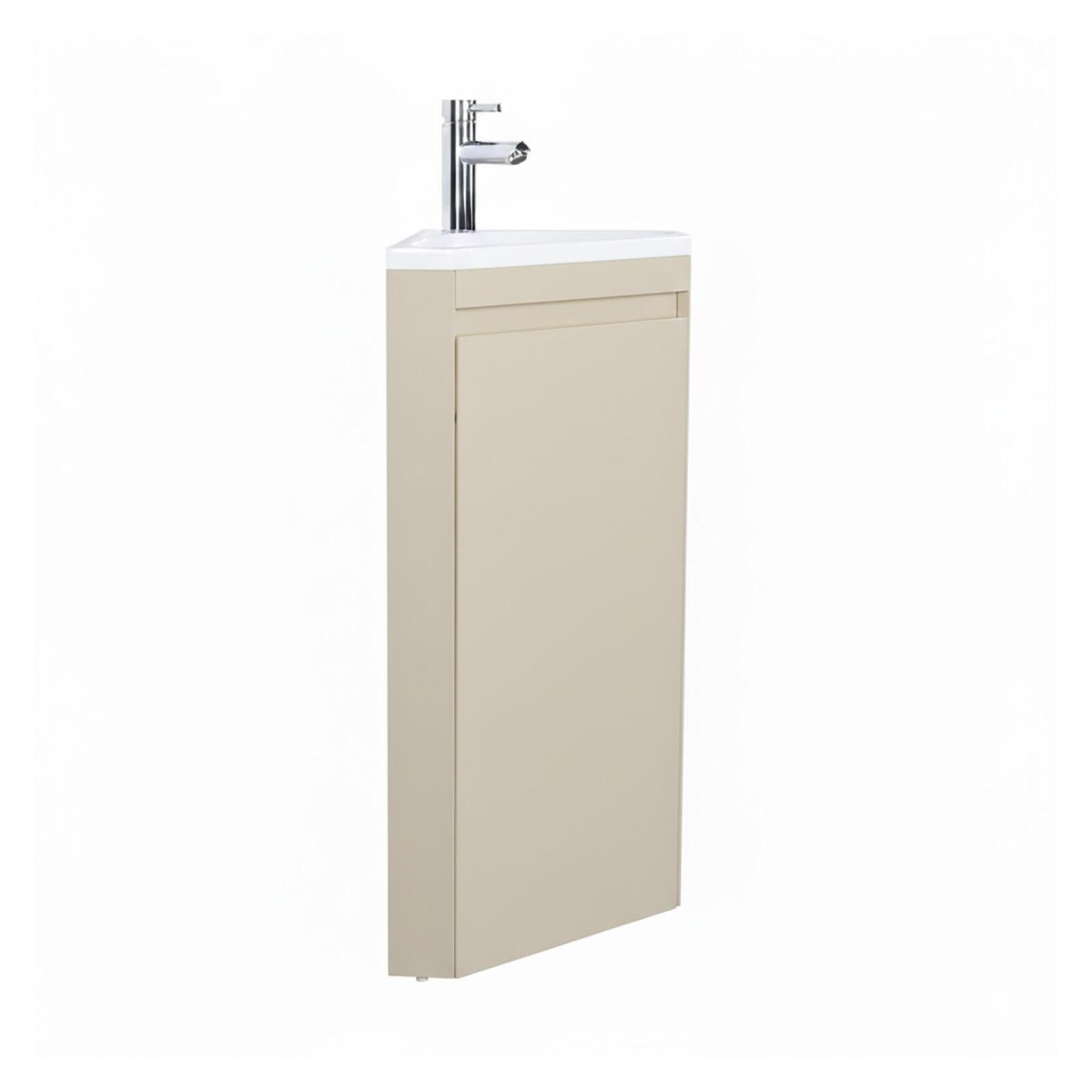 Ensemble Lave-mains Sorrento D'Angle Sur Pieds Avec Robinet Noir