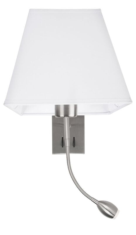 [gebraucht] B-ware Nova Luce Wandleuchte Wandlampe Valencia Led E27 Chrom Warmweiß Mit Leselampe 3w