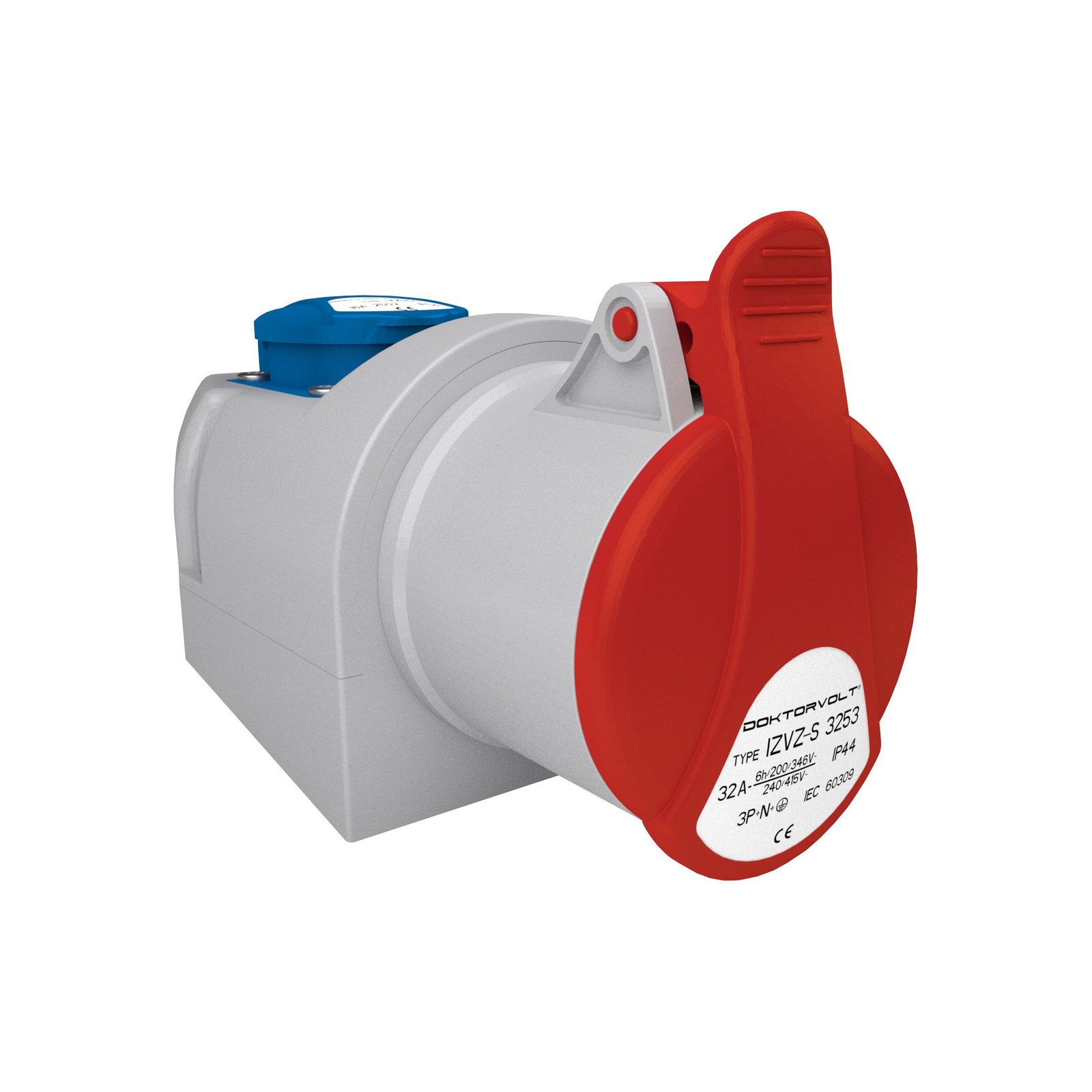 Aufputz-netzsteckdose Cee 32a 5p 400v + 230v Stromversorgung
