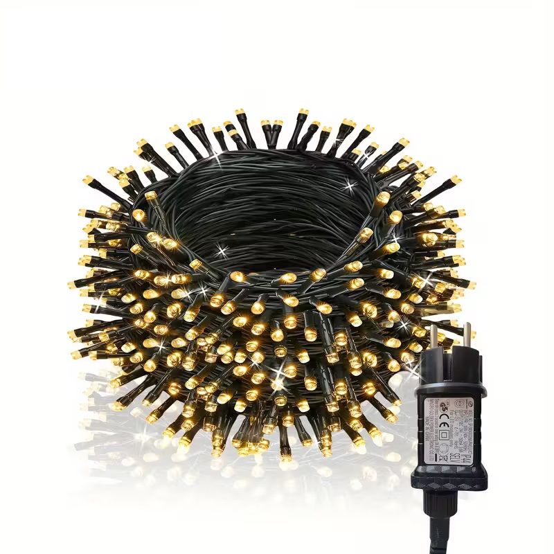 300-l-led-lampen, Warmweiß + Kaltweißer Blitz, Weihnachtsbaum, Feiertage, Innen- Und Außenbereich, 3+15 M