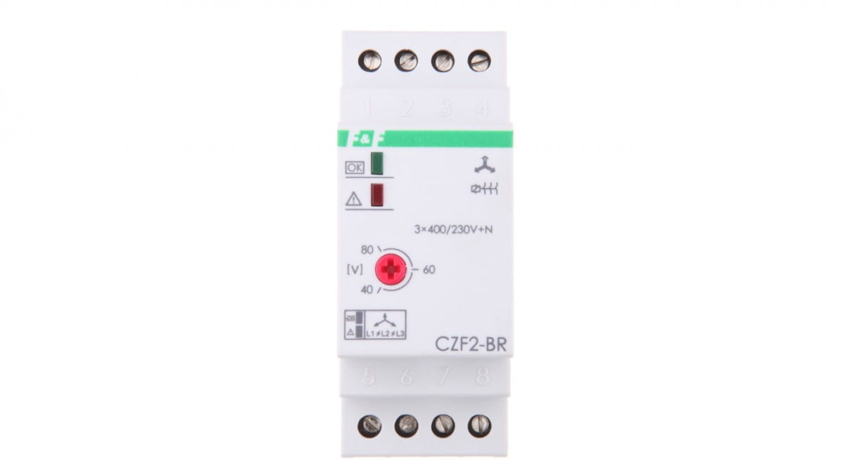 Phasenausfall- Und Asymmetrierelais Mit Schützkontaktsteuerung 10 A 1 Schließer 4 Sek. 40–80 V Czf2-br