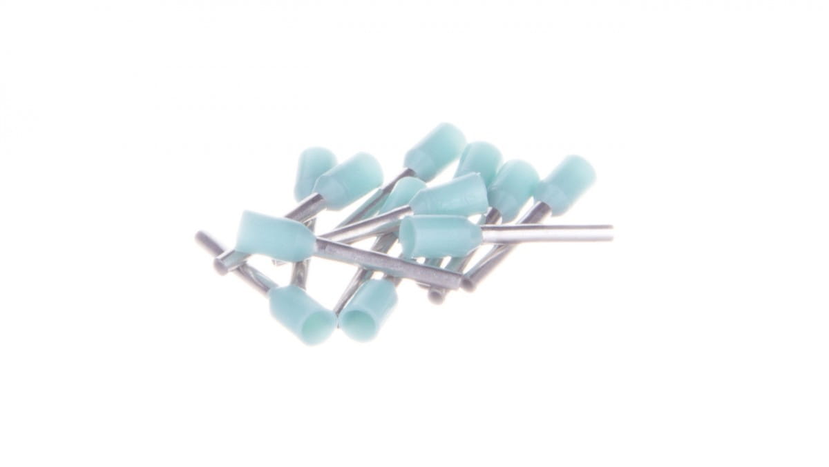 Isolierte Kabelendhülse Ti 0,34mm2/8mm Türkis Verzinnt Ti0,34l8 /100 Stück/