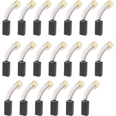 Carbon Brushes - 13 Mm X 5.5 Mm X 5.5 Mm - For Angle Grinder Motor Replacement - Pack Of 20
