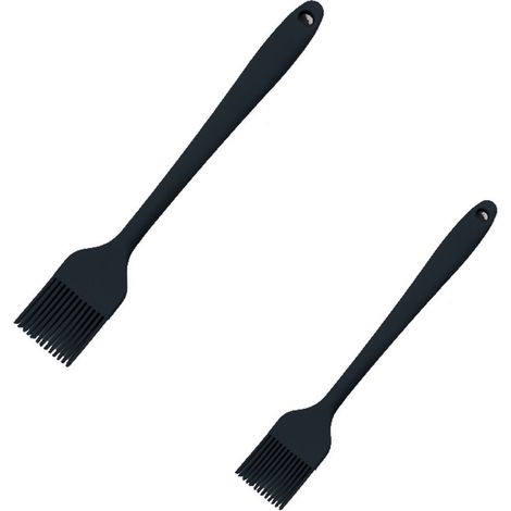 Baking Brush - Food Grade Silicone Pastry Brush - Heat Resistant Up To 240°c - For Oven Microwave Dishwasher - Pack Of 2