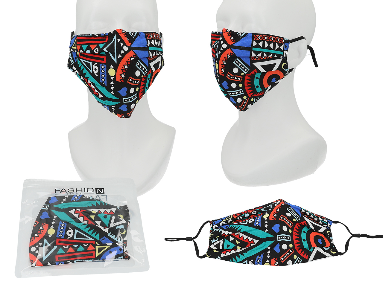 Wiederverwendbare, Farbenfrohe Stoffmaske Zum Schutz Des Gesichts, 1 Stück