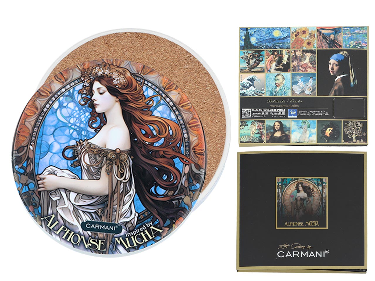 Runde Keramik-tischsets Von Alfons Mucha Für Küche, Esszimmer Und Wohnzimmer