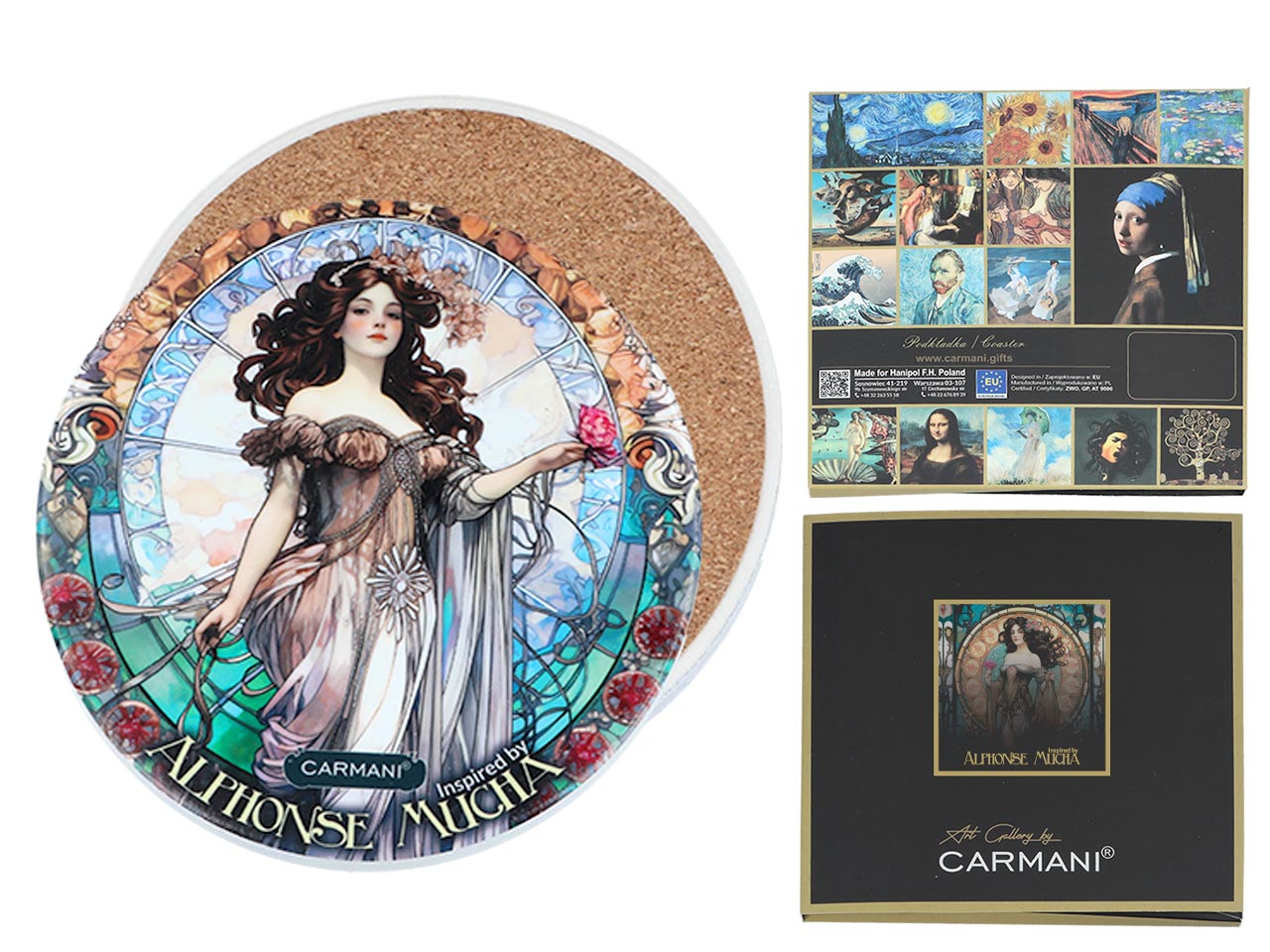 Runde Keramik-tischsets Von Alfons Mucha Für Küche Und Wohnzimmer – Dekoration Für Zuhause