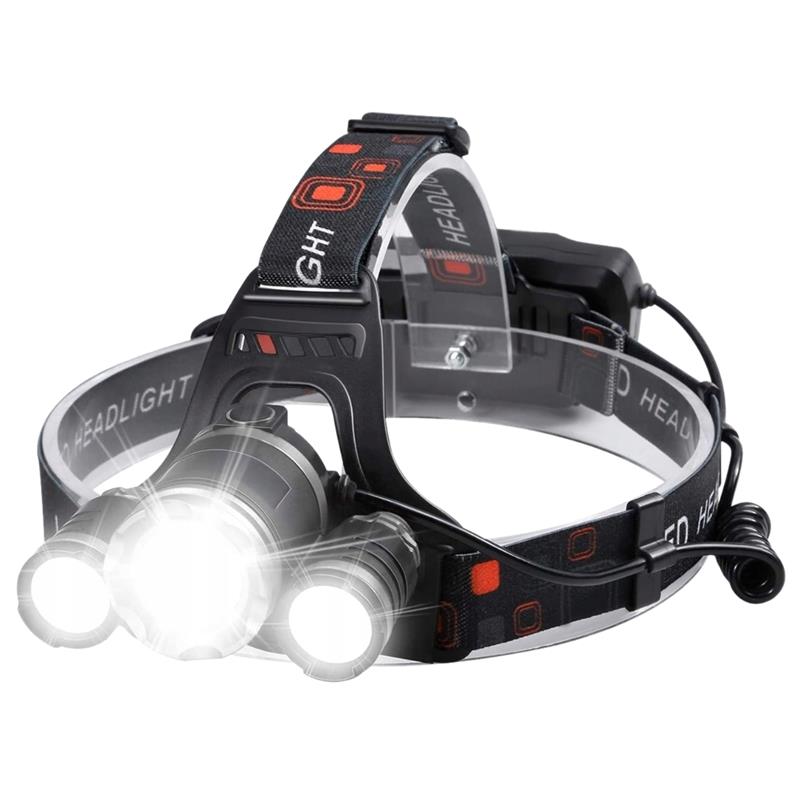 Wiederaufladbare Stirnlampe 1000 Lm 200 M Reichweite 3x Led Für Nächtliche Expeditionen