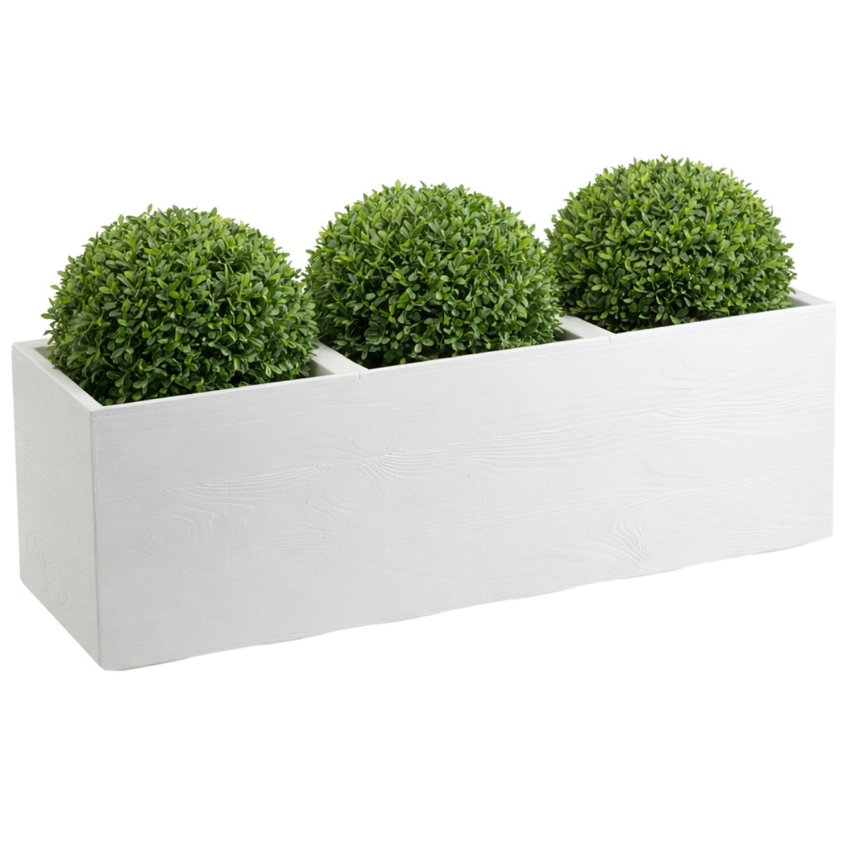 Betonique Blumentopf Auf Rollen, Recyclingkarton, Cremefarben, 90 X 30 X 30 Cm