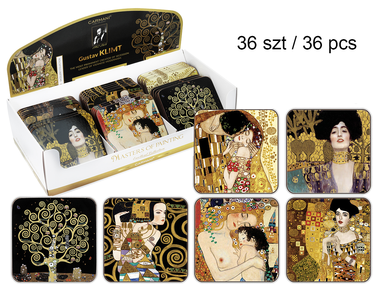 Korkuntersetzer Für Gustav-klimt-becher, 36er-set