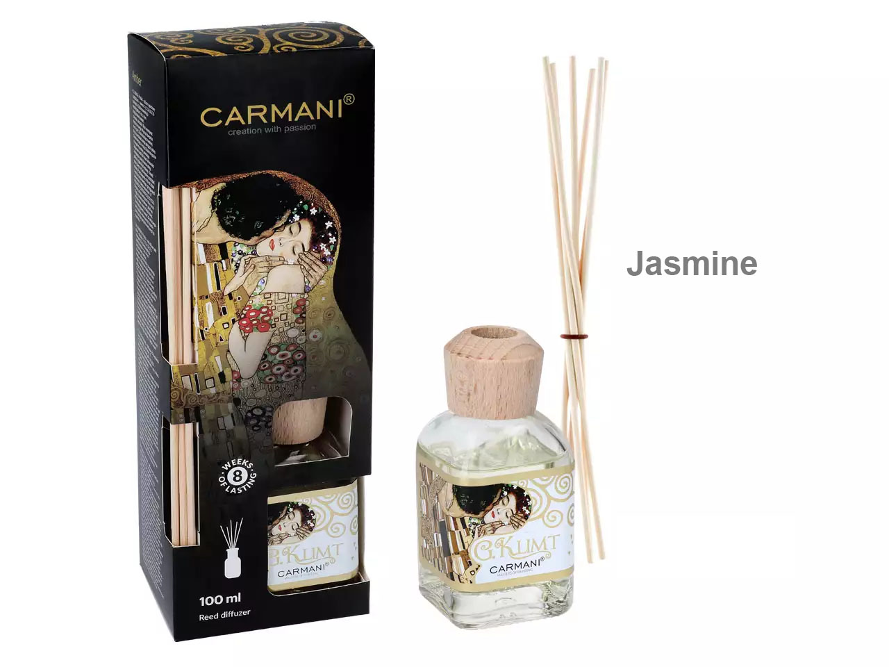 Klimt Duftdiffusor Mit Stäbchen, Jasminduft, Raumspray