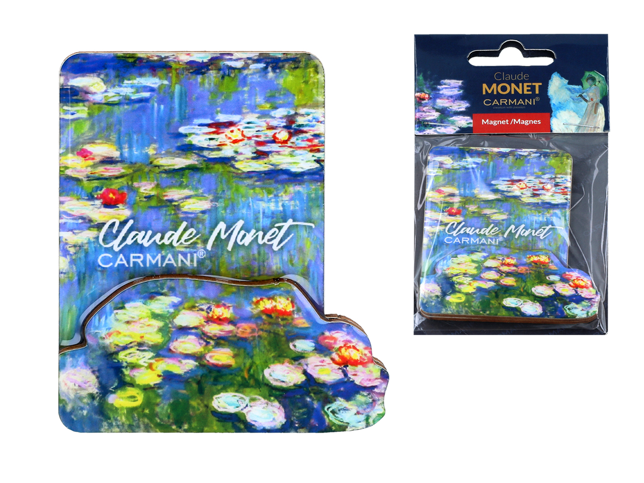 Kühlschrankmagnet, Reproduktion Eines Gemäldes Von Claude Monet Mit Seerosenmotiv.