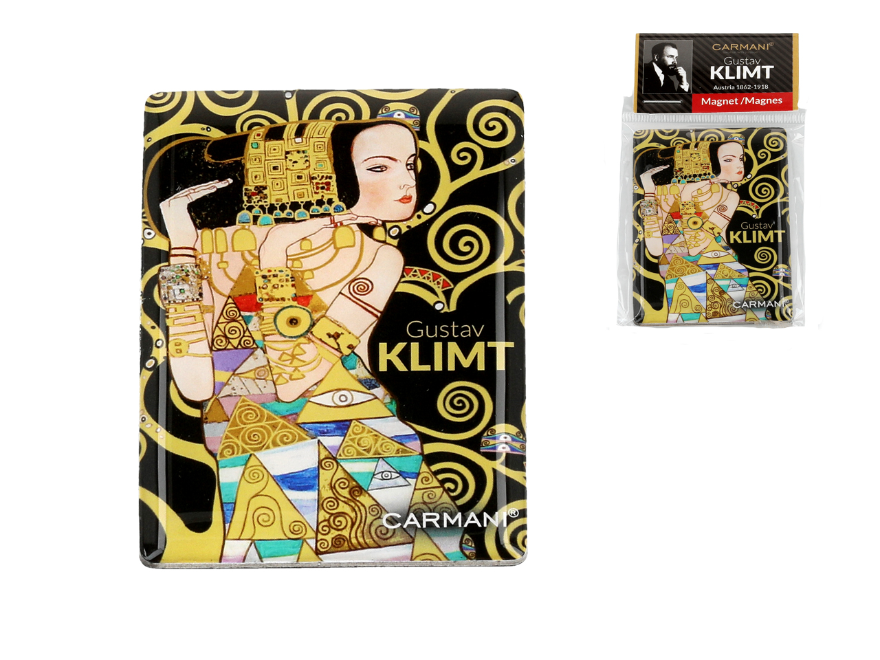 Kühlschrankmagnet Gustav Klimt, Wartender Dekorativer Magnet, Souvenir