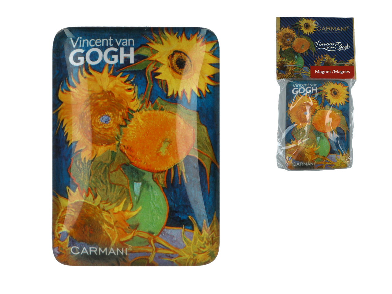 Kühlschrankmagnet Mit Van Goghs Sonnenblumen In Einer Vase – Geschenkidee