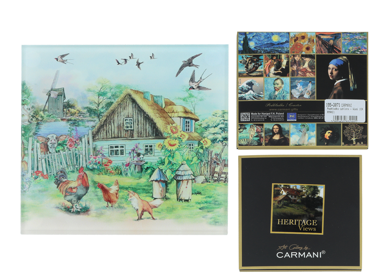 Glasuntersetzer Für Die Tasse, Landschaftsmotiv, Dekorativ, Für Den Tisch, Geschenk