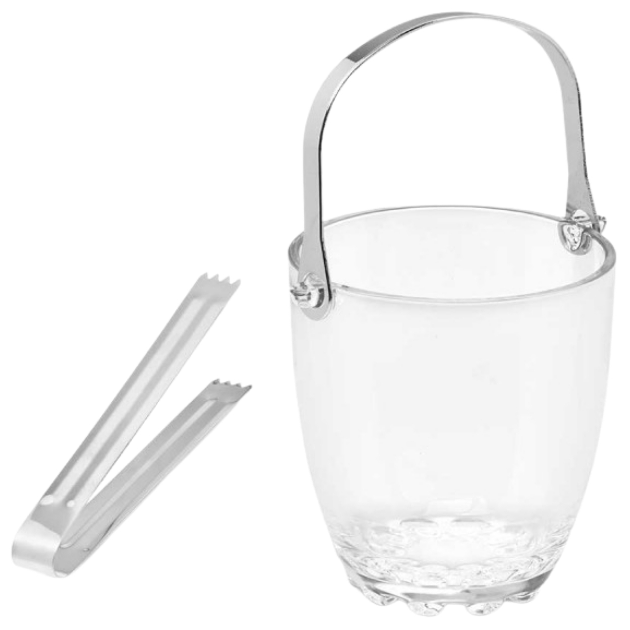 Eisbehälter Aus Glas, 0,8 L, Mit Metallzange