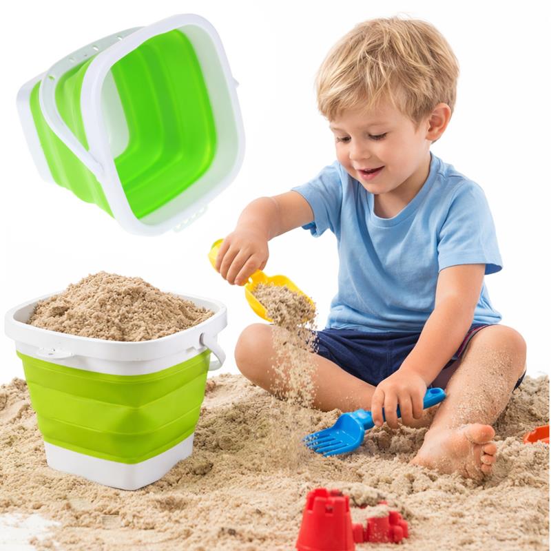 Sandkasten-sandeimer-set, Faltbarer Kunststoff-silikoneimer