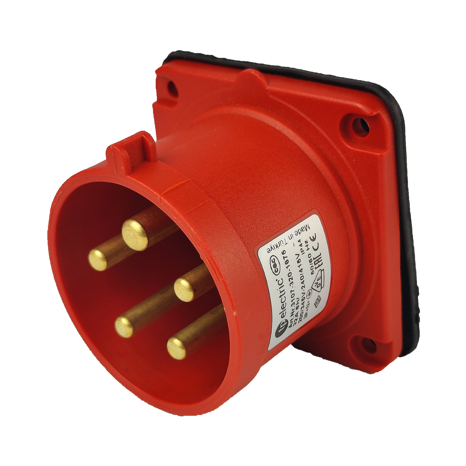 Gerader Plattenstecker 5p 32a 400v Ip44 75x75 8064