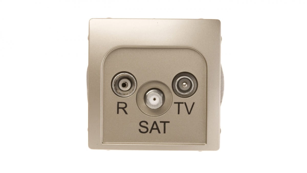 Simon Basic Rd/tv/sat Antennenbuchse, Seidenmatt, Bmzar-sat1.3/1.01/29