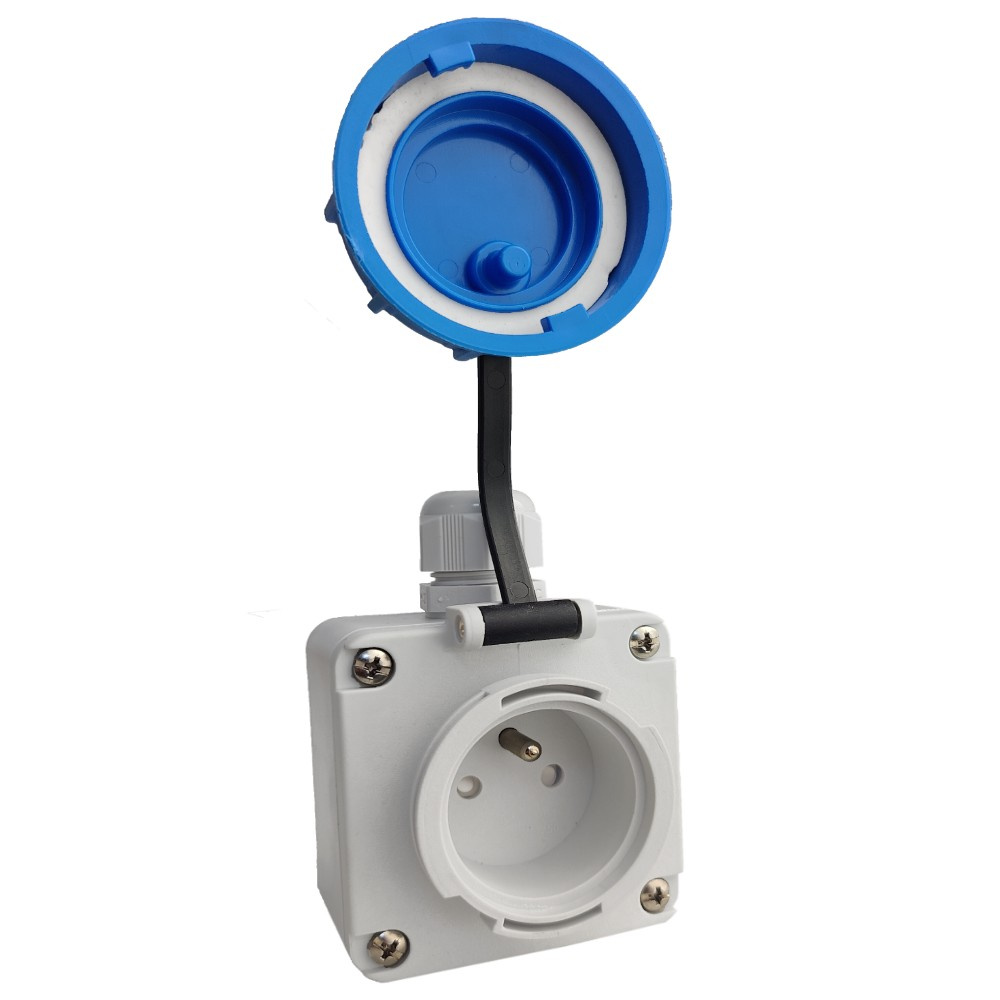 Industrie-aufputzsteckdose 16 A 230 V Ip68 Hermetisch Wasserdicht
