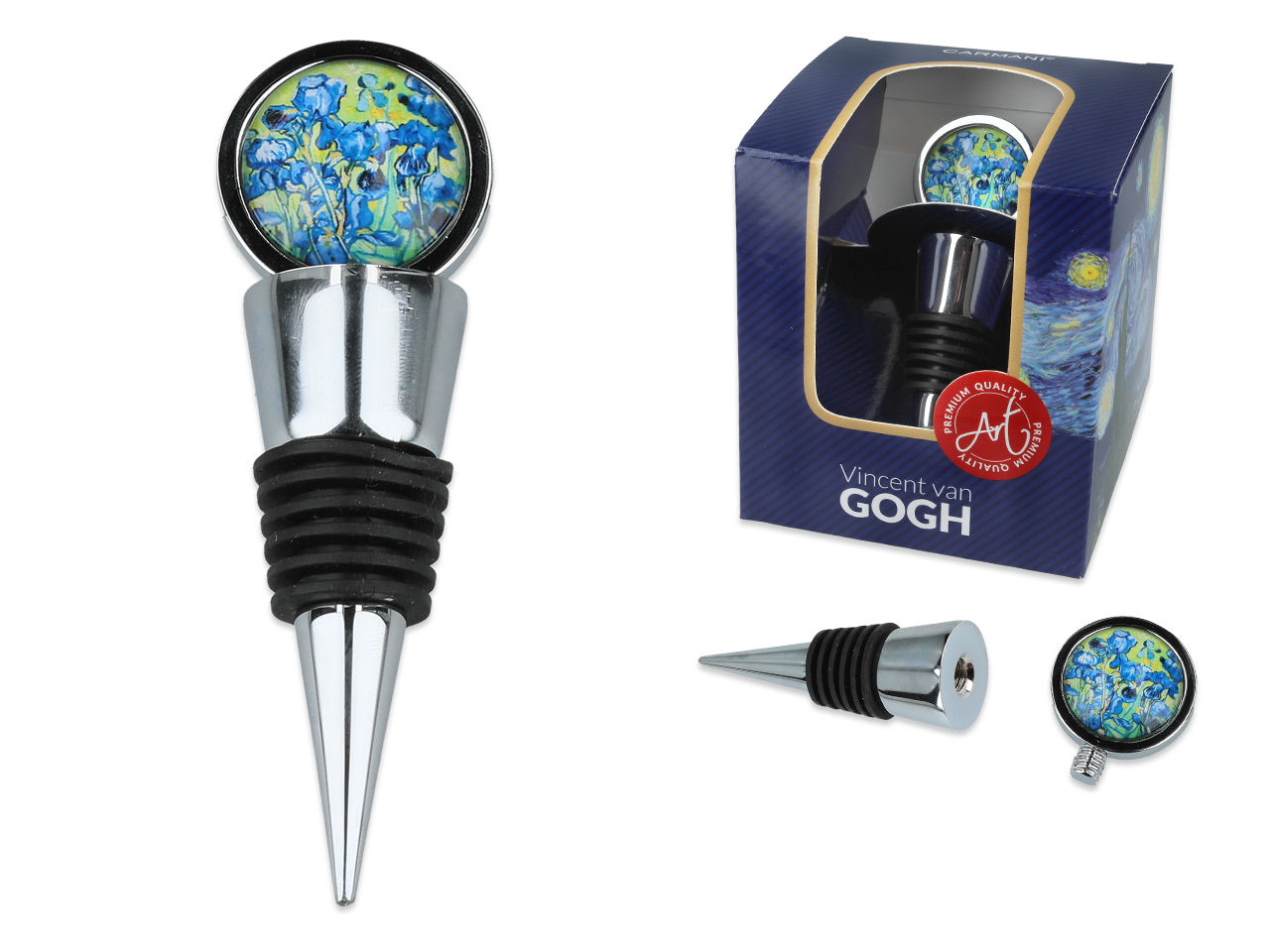 Dekorativer Weinverschluss Mit Irismotiven, Vincent Van Gogh, Glasflaschenverschluss