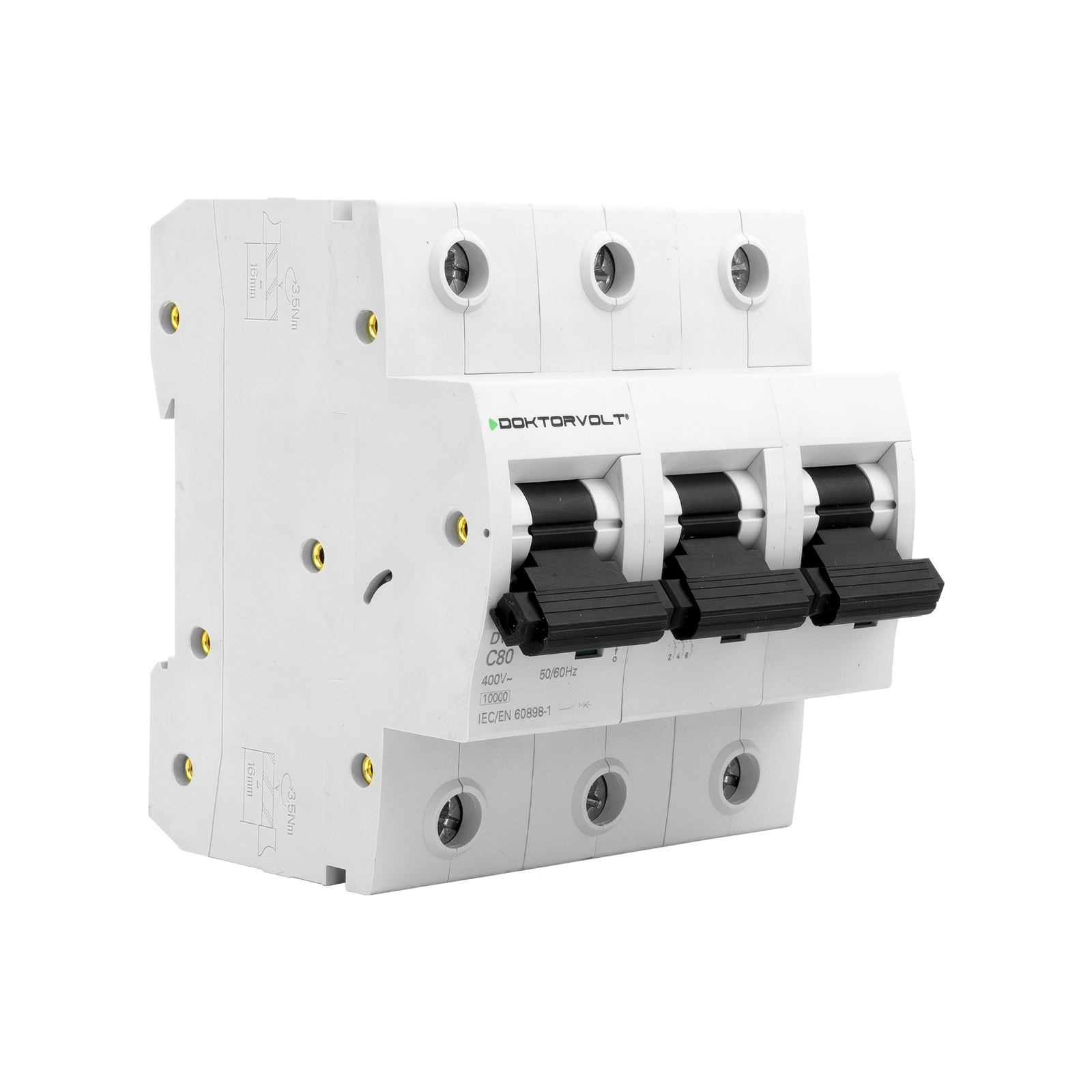 Leitungsschutzschalter Sicherung Mcb 3p 3-phasig C80a 10ka Eska