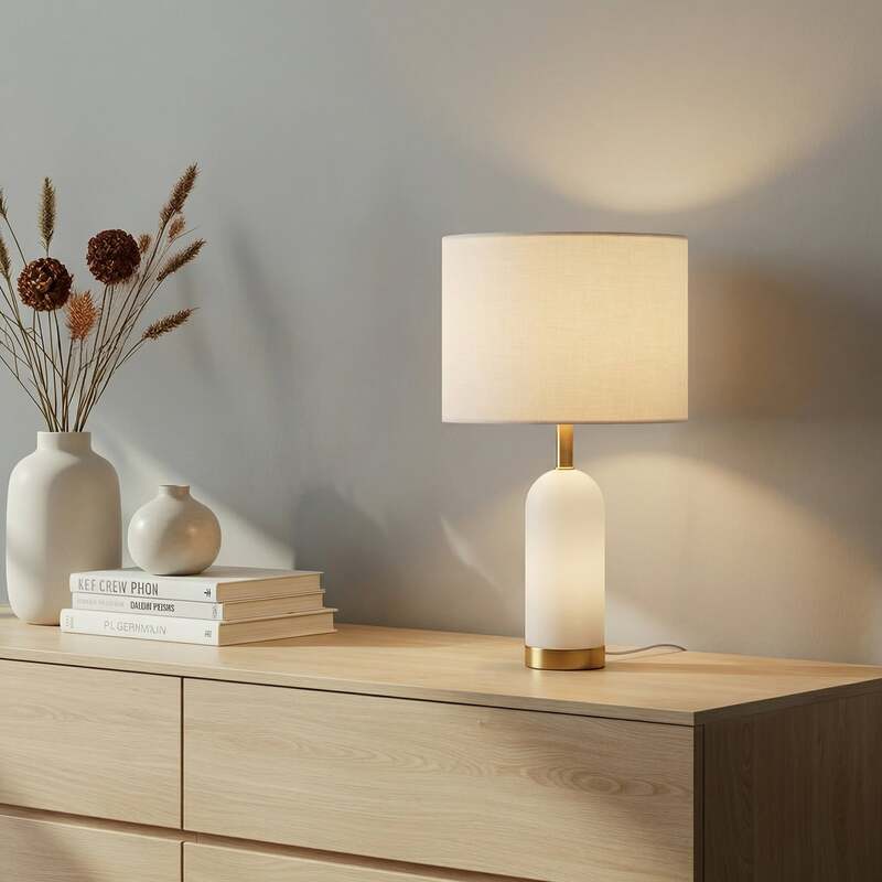 [neuwertig] B-ware Lindby Tischlampe Alabaster Tischleuchte Tischlicht Weiß/gold Ø 30 Cm Marmor E27