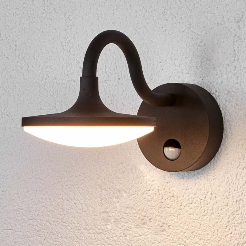 [gebraucht] B-ware Lucande Außenwandleuchte Finny Led Gartenlampe Mit Bewegungsmelder Ip54 Grau