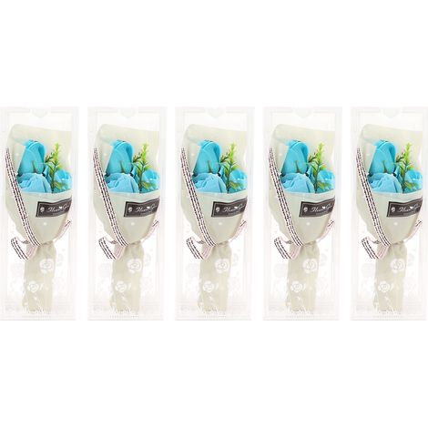 Soap Rose Flower Vivid Beautiful Romantic Blue Rose Soap Artificial Flower With Gift Box For Birthday Gift Decoration