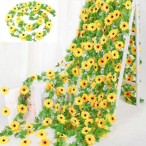 8pcs Artificial Sunflower Garland Sunflower Vine Artificial Flowers