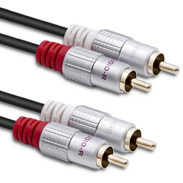 Qoltec Kabel 2x Cinch-Stecker / 2x Cinch-Stecker 3m Schwarz