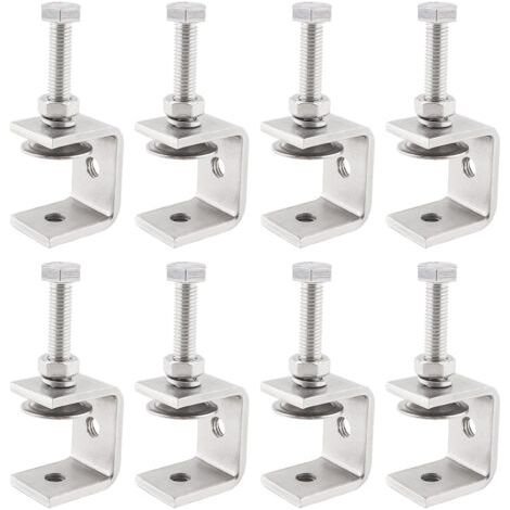 8 Pièces Serre Joints C 30mm, Pince C Acier Inoxydable 304 Réglable Plage De Serrage 0-25mm Pour Soudage Charpentier Montage Domestique, L'Ébénisterie