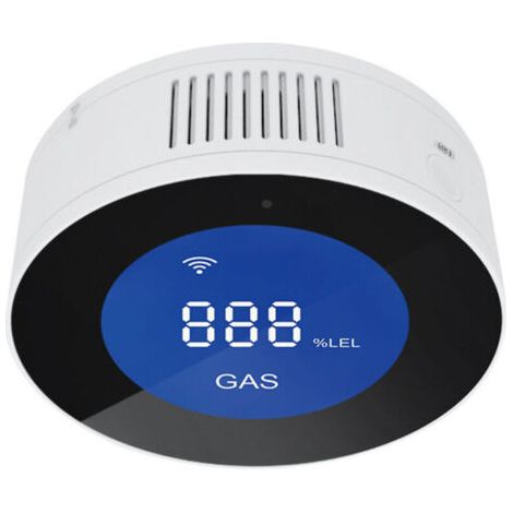 Détecteur De Gaz Connecté Wifi Intelligent, Détecteur De Fuite De Gaz Naturel/méthane/gpl/carbone, Écran Lcd, Alarme 85db, Compatible App