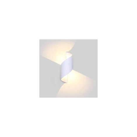 Lightess 12w Applique Murale Extérieure Led Étanche Ip65 Lampe Murale Extérieure En Aluminium Moderne Lumière Extérieur Pour Cour Jardin Terrasse Proche Mur Patio Villa Couloir Blanc Chaud (blanc)