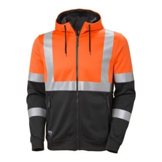 Warn-Hoodie, orange, Gr.S