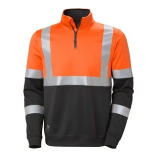 Warn-Sweat-ZIP, orange, Gr.S