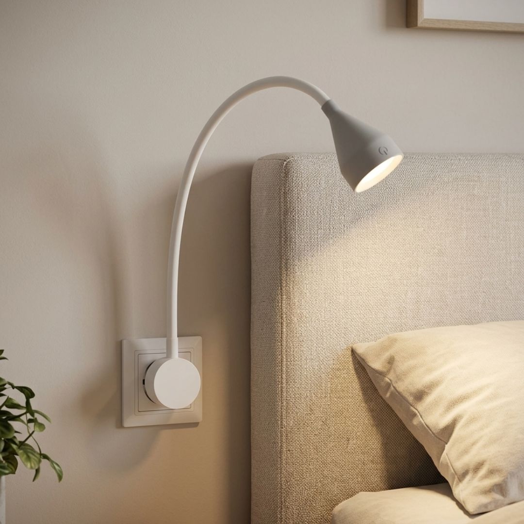 Weiße Led-schreibtischlampe Mit Berührungsempfindlichem Stecker, 3,5 W, 4000 K, Flexibler Arm