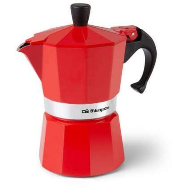 Orbegozo - kfr 340 manuelle Kaffeemaschine Italienische Kaffeemaschine Rot