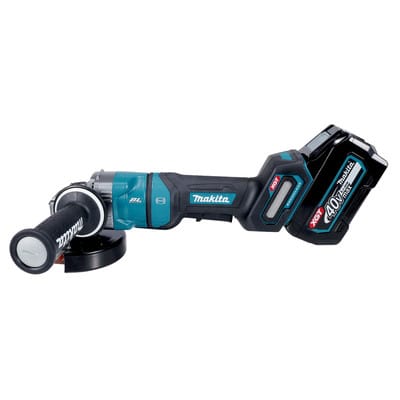 Akku-Winkelschleifer GA050GM201, 40 v, incl. 2x Akku xgt 4 Ah, Schnellladegerät, Zubehör, makpac - Makita