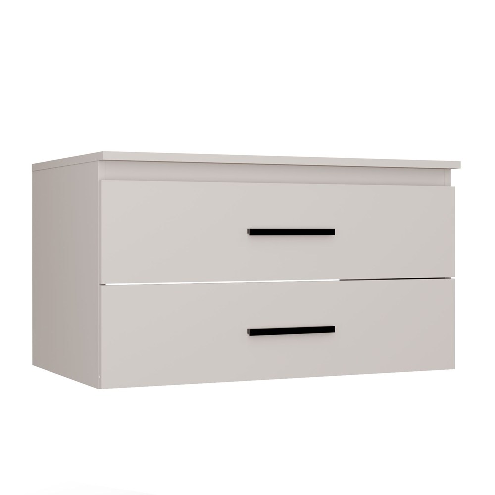 Nel 80 Waschtischunterschrank, Hängend, 2 Schubladen, Kaschmir, Beige
