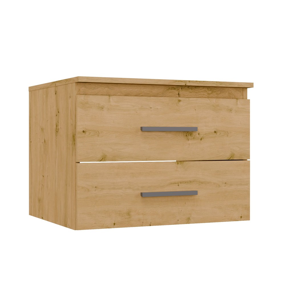 Nel 60 Badezimmer-waschtischunterschrank Mit 2 Schubladen, Eiche Artisan
