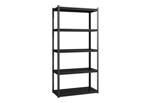 [en.casa] - Schwerlastregal Austrheim 90x40x183cm Schwarz/Silber