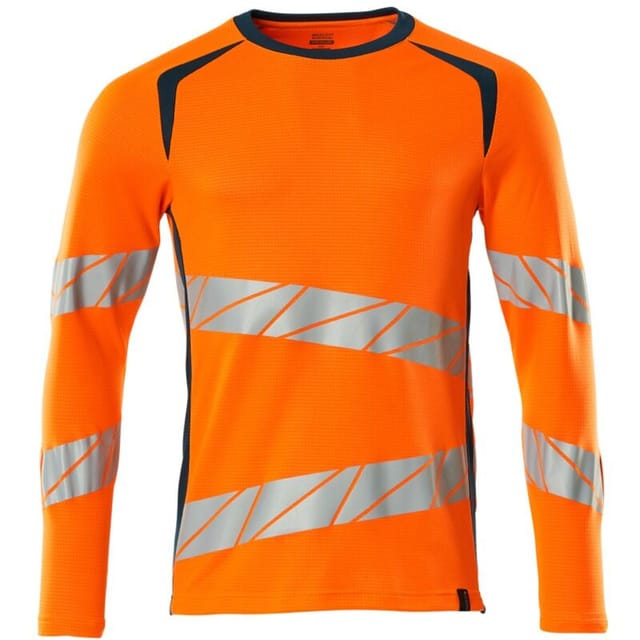 Mascot T-Shirt, langarm 19081-771-1444 Gr. 5XL hi-vis orange/dunkelpetroleum