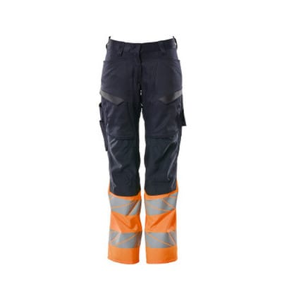 Mascot Hose mit Knietaschen 19678-236-01014 Gr. 82C46 schwarzblau/hi-vis orange