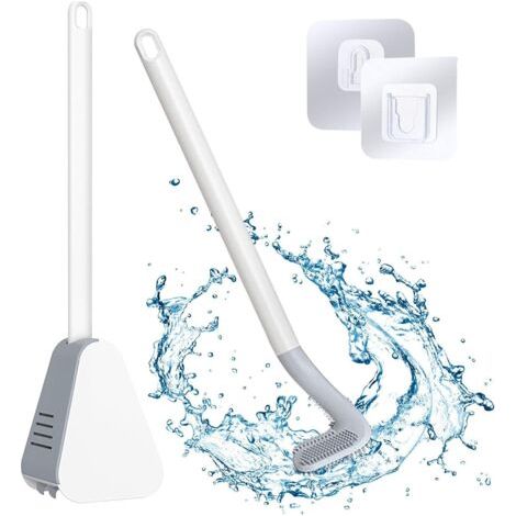 Golf Silicone Toilet Brush,brosse De Toilette Golf Brush,brosse Wc Silicone Murale,360° Pas D'Impasses Golf Toilet Brush,brosse Wc Silicone Avec Support À Séchage Rapide,brosse Wc & Supports