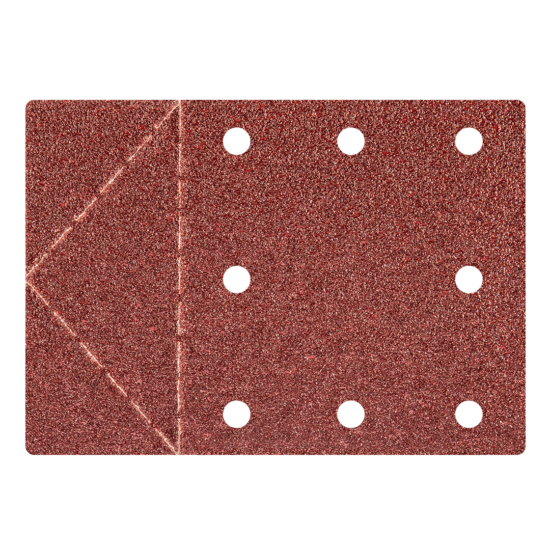 Schleifpapier 115 X 160 Mm, Mit 8 Löchern, Abreißperforation, Klettverschluss, P40, 3 Stück.