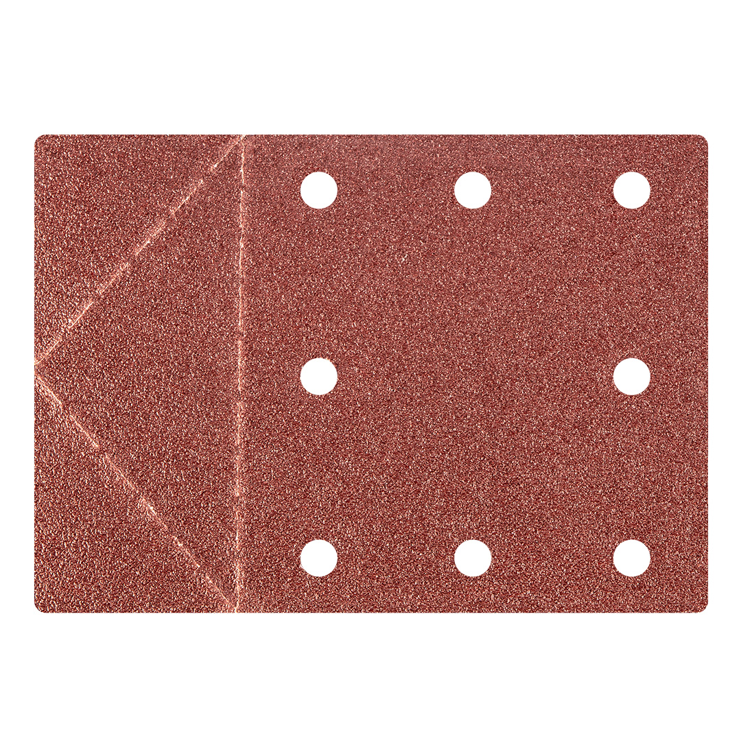Schleifpapier 115 X 160 Mm, Mit 8 Löchern, Abreißperforation, Klettverschluss, P60, 3 Stück.