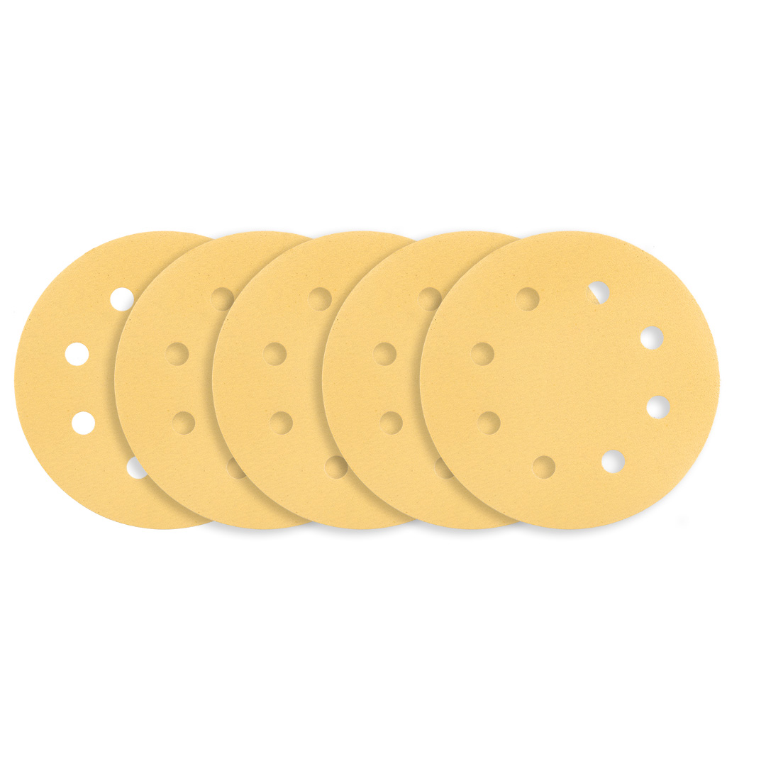Klett-schleifpapier 180 Mm, K180, 5 Stück, Mit 8 Löchern Für Schleifmaschine 59g263