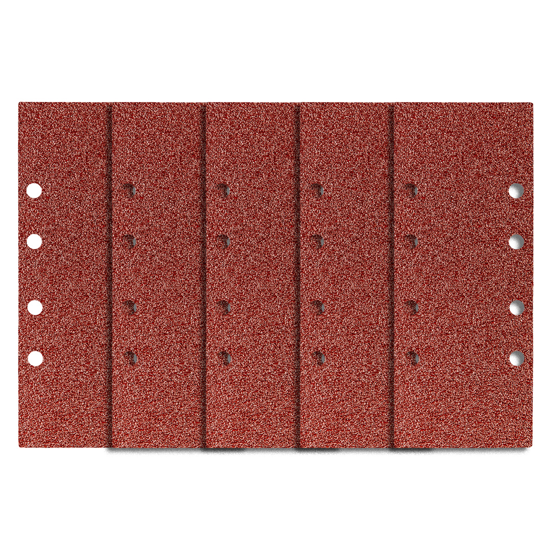 Schleifpapier 93 X 230 Mm, Körnung P120, 5 Stück, Mit 8 Löchern